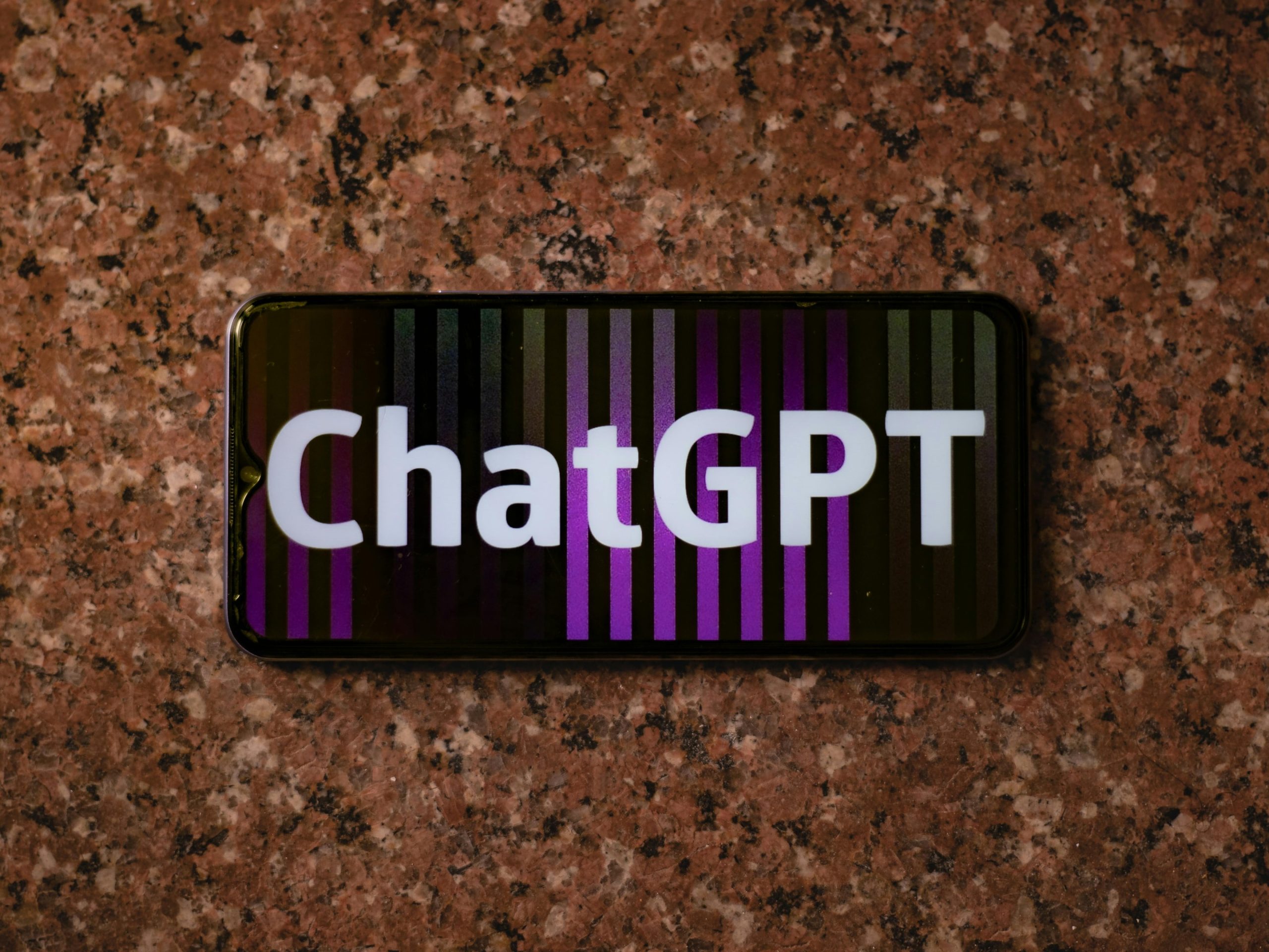 ChatGPT web page open on a phone. 