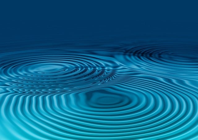 An AI-generated image showing blue ripples.