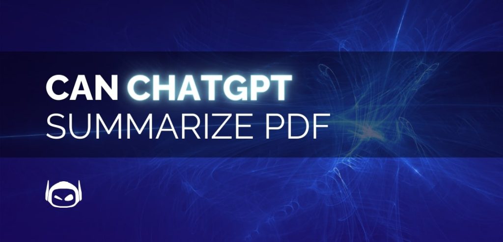 chatgpt로 PDF를 요약할 수 있나요?