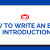 How To Write an Essay Introduction: A Step-by-Step Guide