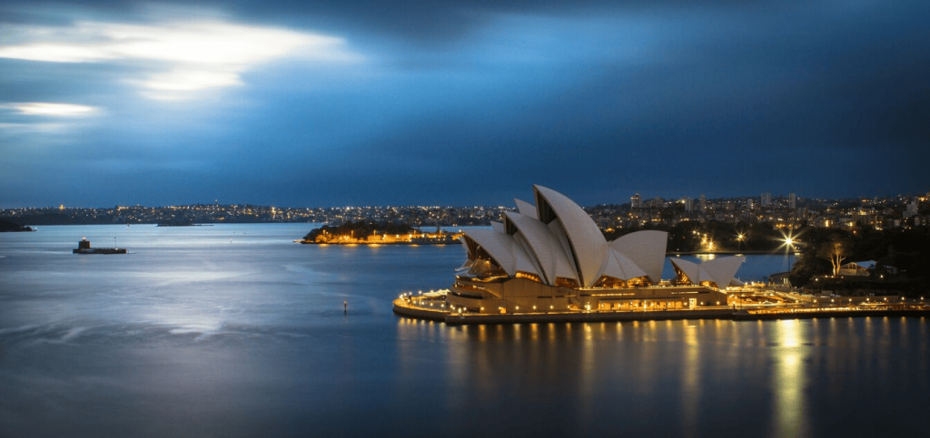 The Sydney Opera House in Australia.